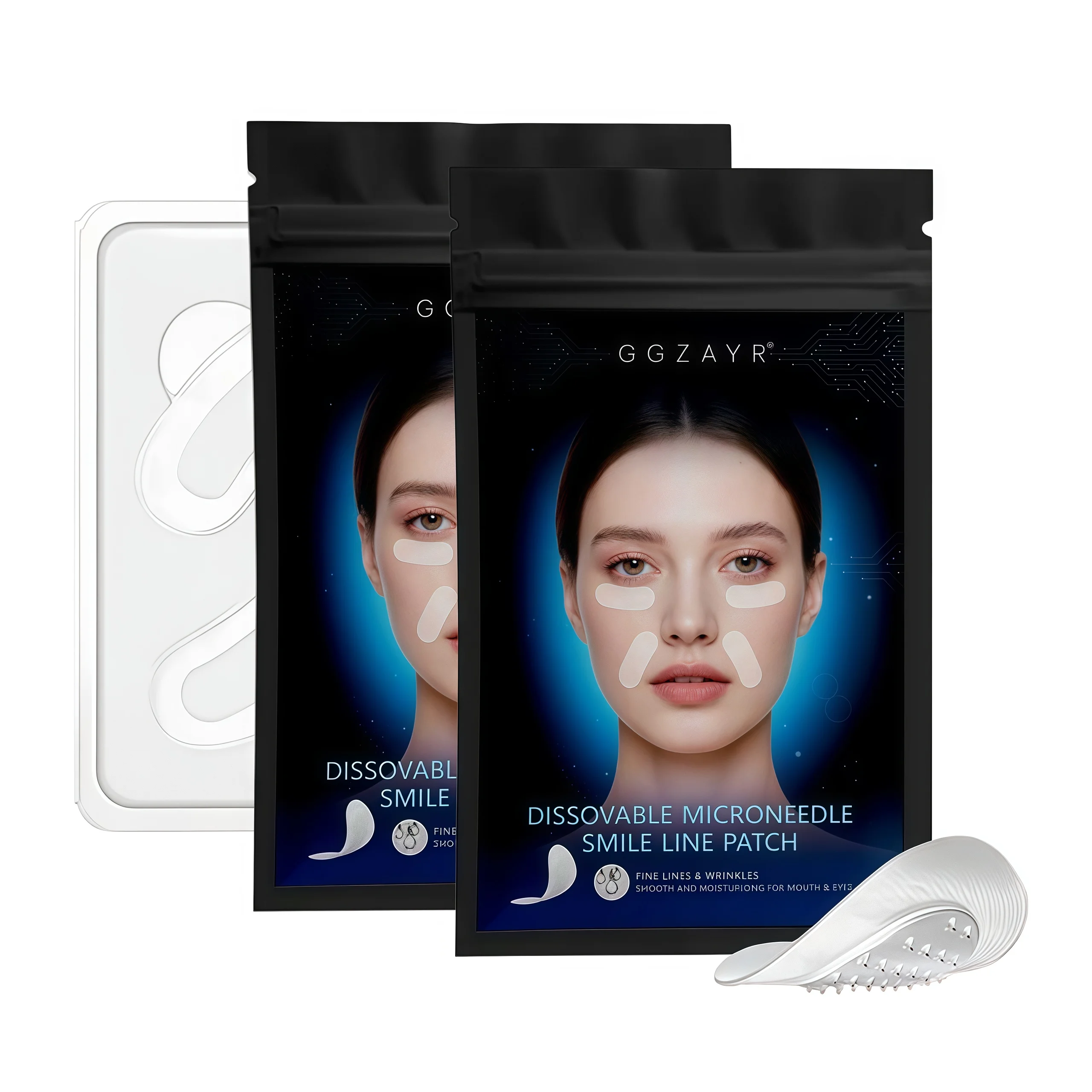 

4pcs Hyaluronic Acid Micro-Needle Eye Masks Gentle 0.25mm Patches for Daily Multi-Zone Eye Care