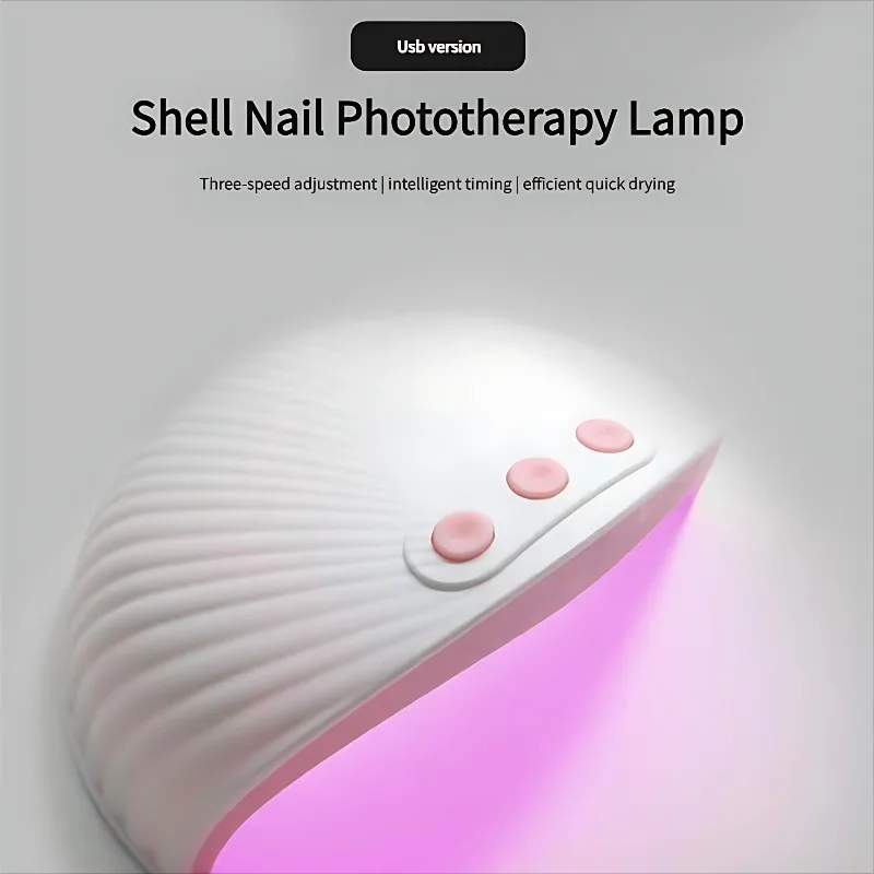 

Shell Red Light LED Smart Nail Lamp Touch Sensor UV Curing Gel light No Black Hands red nail Therapy lamp for Home Salon Use