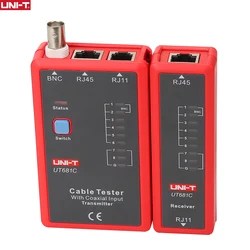 UNI-T Tester per cavi di rete UT681C Lan Tester RJ45 RJ11 BNC Cable Tracker Wire Detector strumenti di riparazione della rete