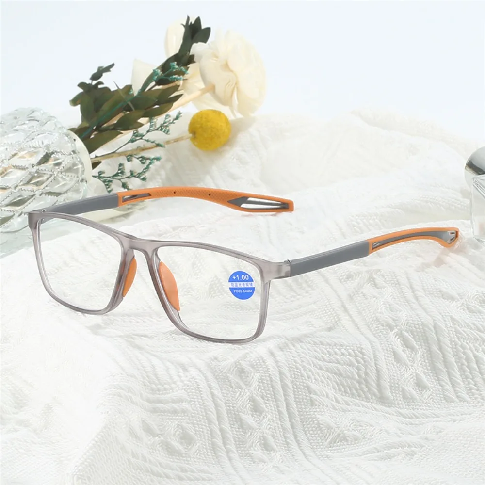 

Ultralight Sport Presbyopia Eyeglasses Square Frame Optical Eyewear Elder Reading Glasses Spring Hinge Diopters To +4.0
