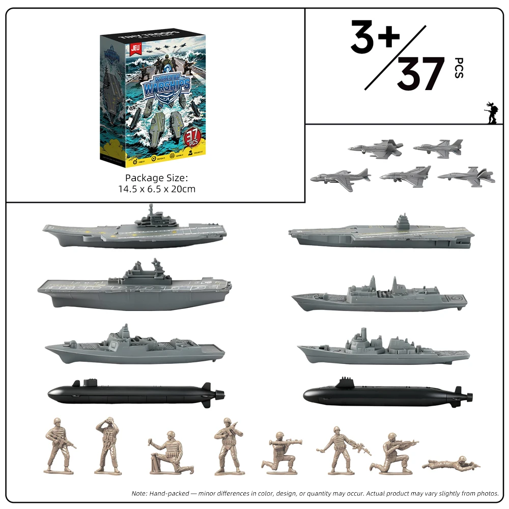 ViiKONDO Army Men Toy Military Adventure Playset Armored Forces Battlefield Tank Warship Soldier Figure Fun Wargame Colorful Box view 5