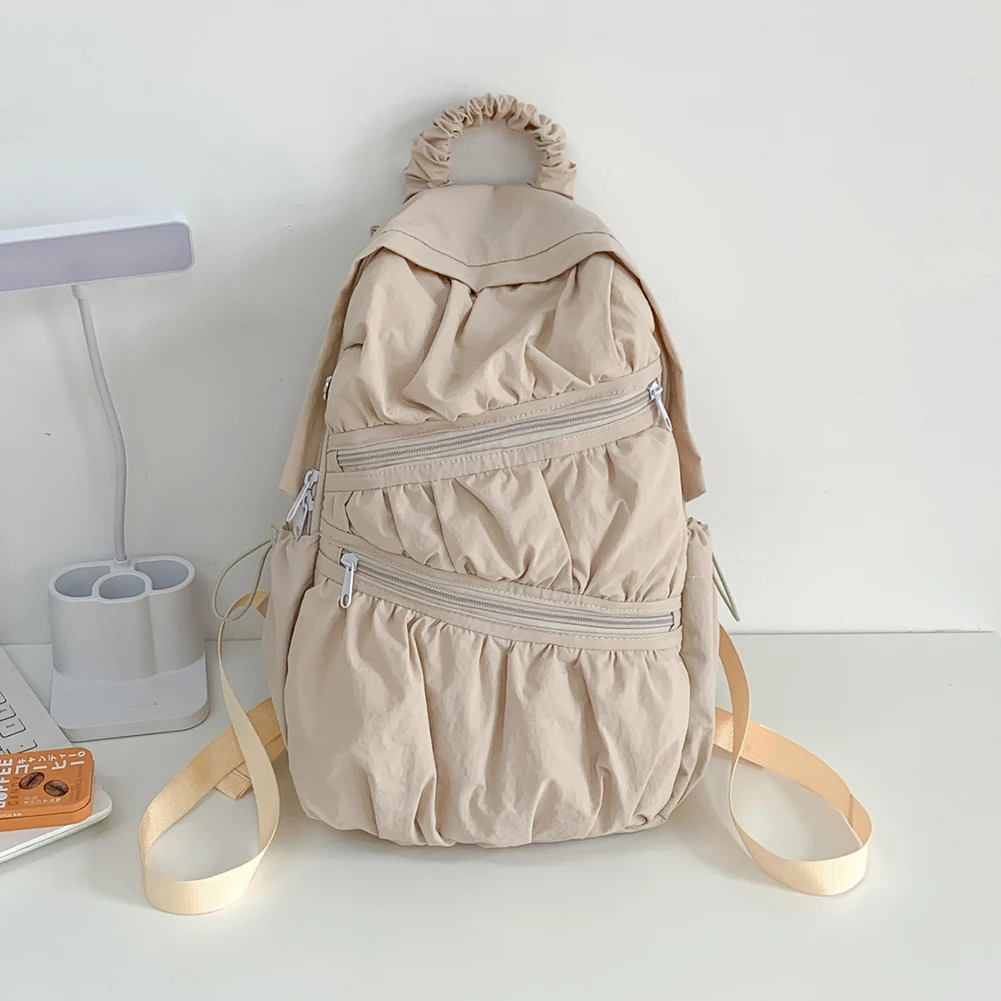 حقيبة ظهر عصرية بألوان متباينة، حقيبة ظهر لطيفة للطلاب، سعة كبيرة، حقيبة سفر مطوية، متعددة الجيوب، حقيبة سفر خارجية #6