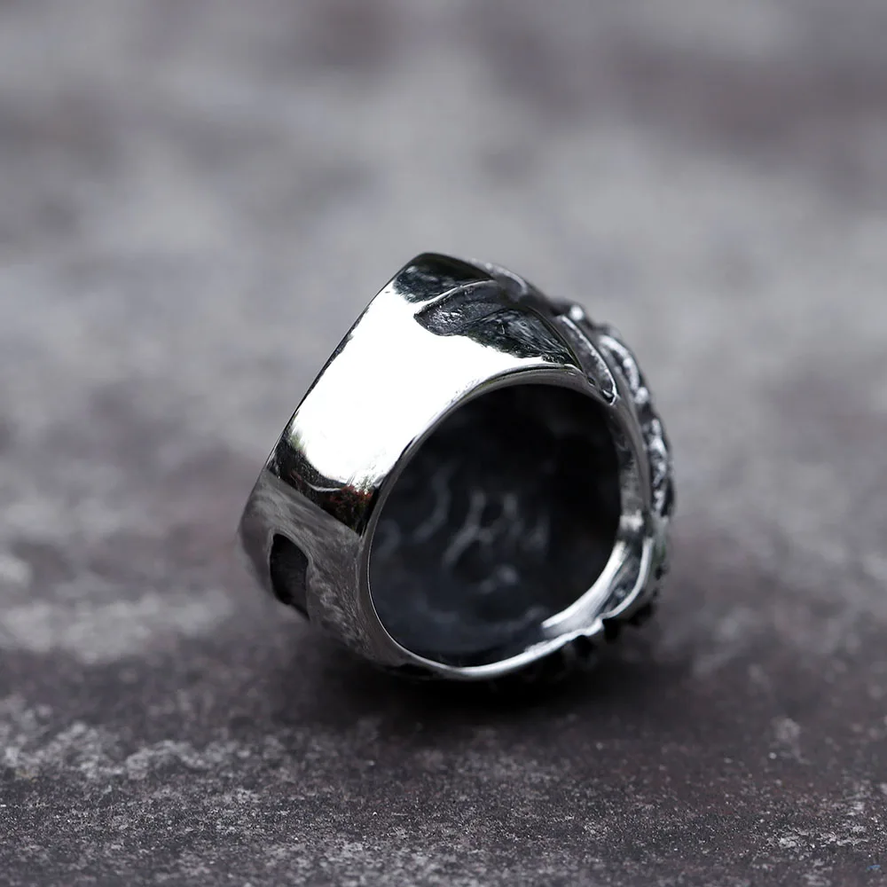 2022 NEW Men\'s 316L stainless-steel rings Dropshipping Fierce lion animal gothic punk Motorcycl Jewelry Gifts free shipping
