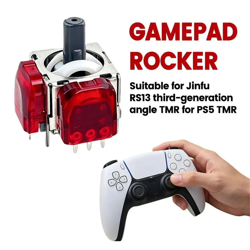 Palanca TMR Electromagnética de 3.ª Generación para Control de PS5/PS4, Pieza de Repuesto Sin Deriva, Módulo de Palanca Analógica 3D Premium 5