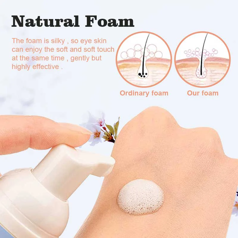 Eyelash Extension Shampoo Foam For Deep Clean 60ml Lash Eyelid Shampoo Extension Brush Foam Cleanser For Salon factory wholesale