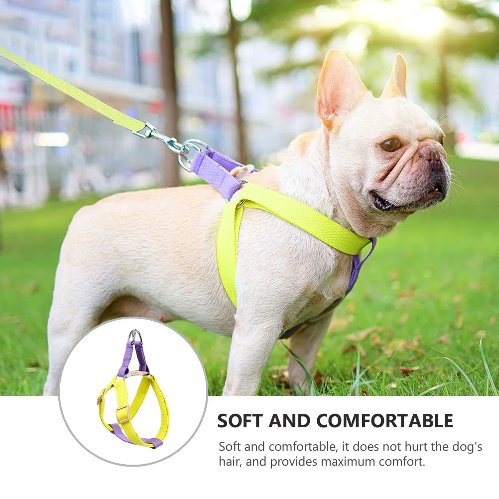 

Pet Harness Vest for Small Dogs Puppies Adjustable Polyester Tape No-pull Travel Chest Strap D-buckle Dog Collar Pet Supplies