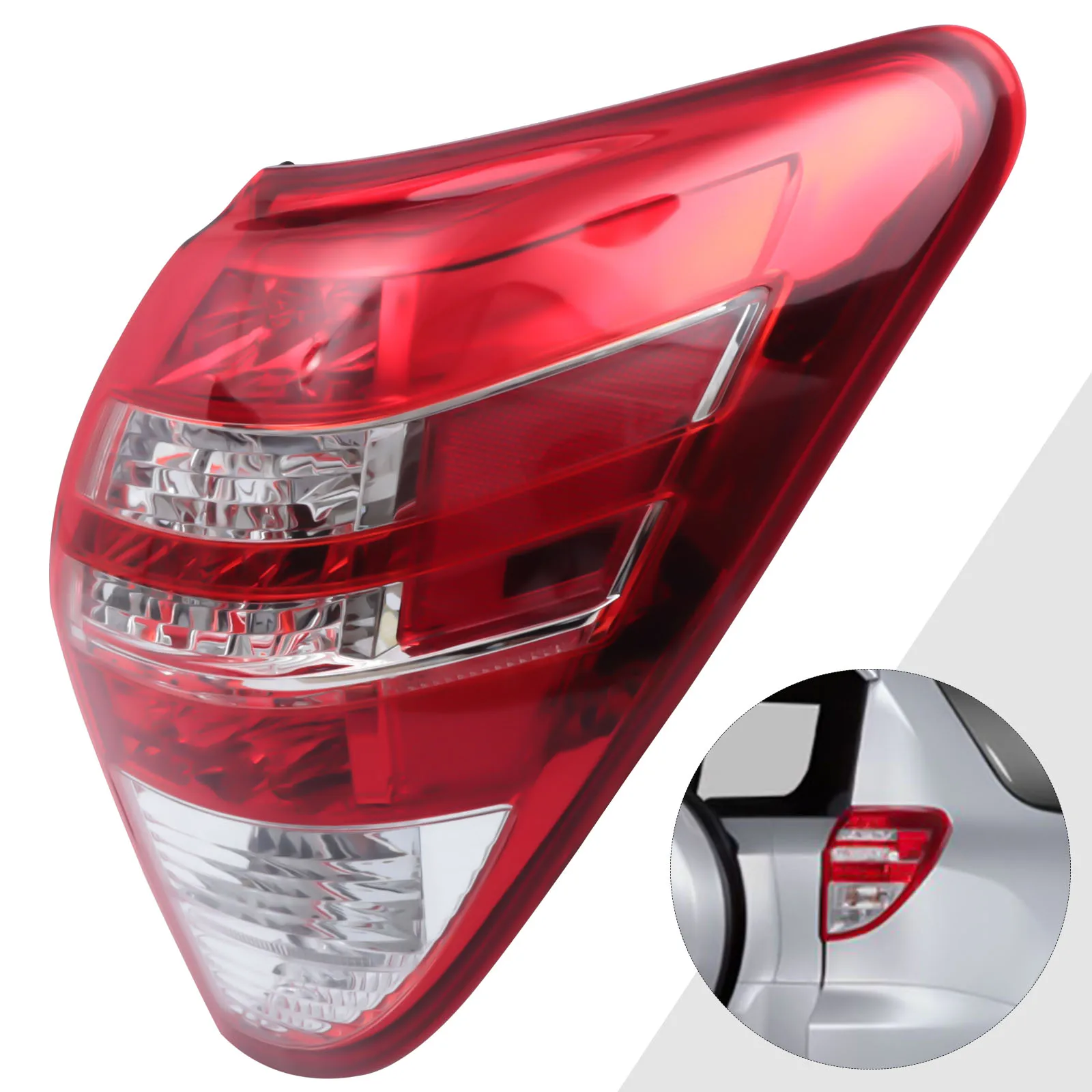 

Tail Lamp With Clear &Red Lens Passenger Side For Toyota Rav4 2009-2012