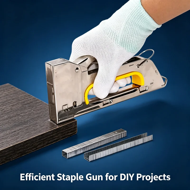 DIY Craft Manual Hand Staple Gun Portable Tacker For Upholstery Poster Canvas Wood Frame Leather Stapling Hand Tool