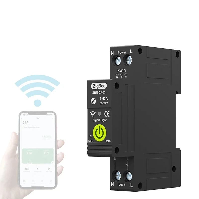 Tuya Zigbee Intelligent Circuit Breaker Timing Photovoltaic Bidirectional Metering Energy Meter Automatic Reclosing