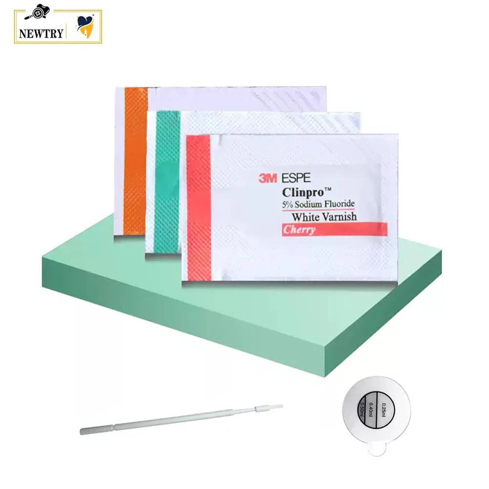 

3M Fluor Protector 5% Sodium Fluorine White Varnish With Brush Dental Tooth Protectant Lacquer 0.5ml Oral Care Anti Caries Gel