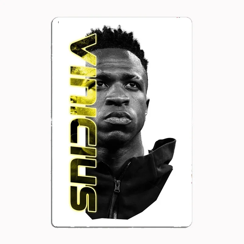 Vinicius Junior Football Sport Metal Sign Poster Garage Room Decor Living Bar Custom Tin Vintage Home Decoration Wall Art Poster