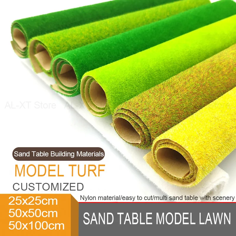 Sand Table Model Lawn 25cm*25cm 50cm*50cm 50cm*100cm Grass Mat Artificial Lawn Carpet for DIY Project Model Architectural Layout