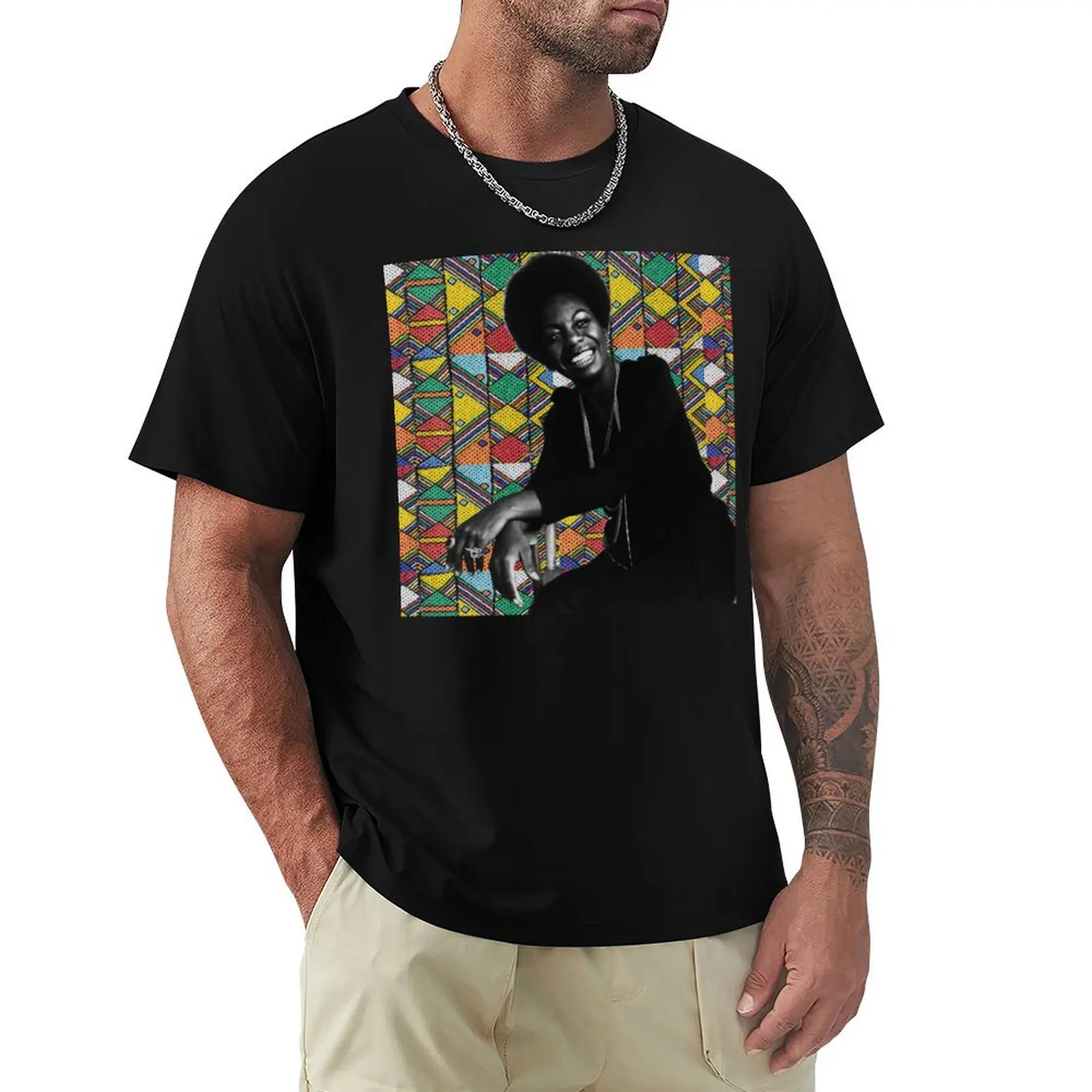 

Nina-Simone T-Shirt affliction shirts anime figures oversize t-shirts man T-shirts for men cotton