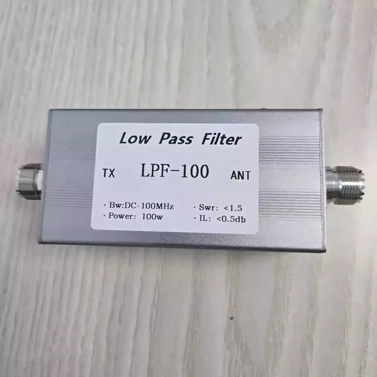 LPF-100M-100WM low-pass filter DC-100MHz low-pass M Mother Seat Filter 100W