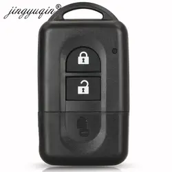 jingyuqin 2 Buttons Remote Car key Shell for Nissan Micra Xtrail Qashqai Juke Duke Uncut Blade Auto Key Fob Case Replacement
