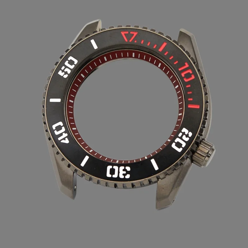 

Gun Grey Colour Men's Watch Case Fits NH34 NH35 NH36 Japan Automatic 200M With 316L Stainless Watch Accessories