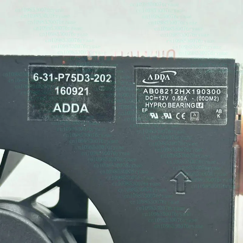 ل ADDA GX10-SP7S1 AB08212HX 190300 00DM3 6-31-P7753-100 12V 0.5A مروحة التبريد #3