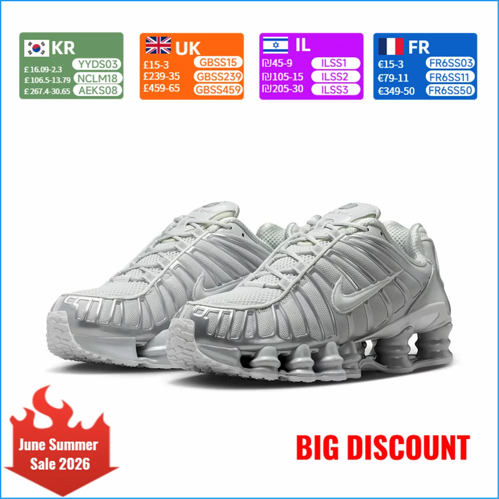 Tênis de corrida feminino NIKE SHOX TL com amortecimento de ar, respirável, moderno e versátil, tênis casual IB1087-002