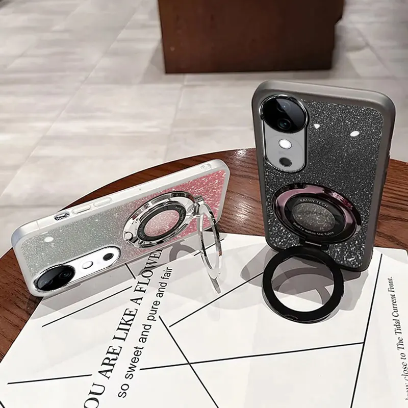 Custodia antiurto per braccialetto di lusso per Vivo V40 Custodia con staffa magnetica per Vivo V40 SE pro E Y30 Y51 Y31 Y53s V50 Lite Custodia V40pro