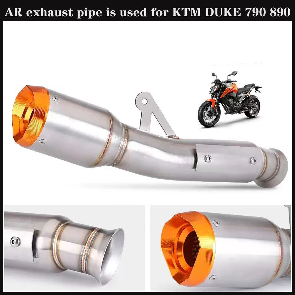 

Motorcycle exhaust pipe for KTM R2R -790 DUKE, DUKE 790, DUKE 890 2018-2022 2025 ADV Customised AR integrated orange tailpipe