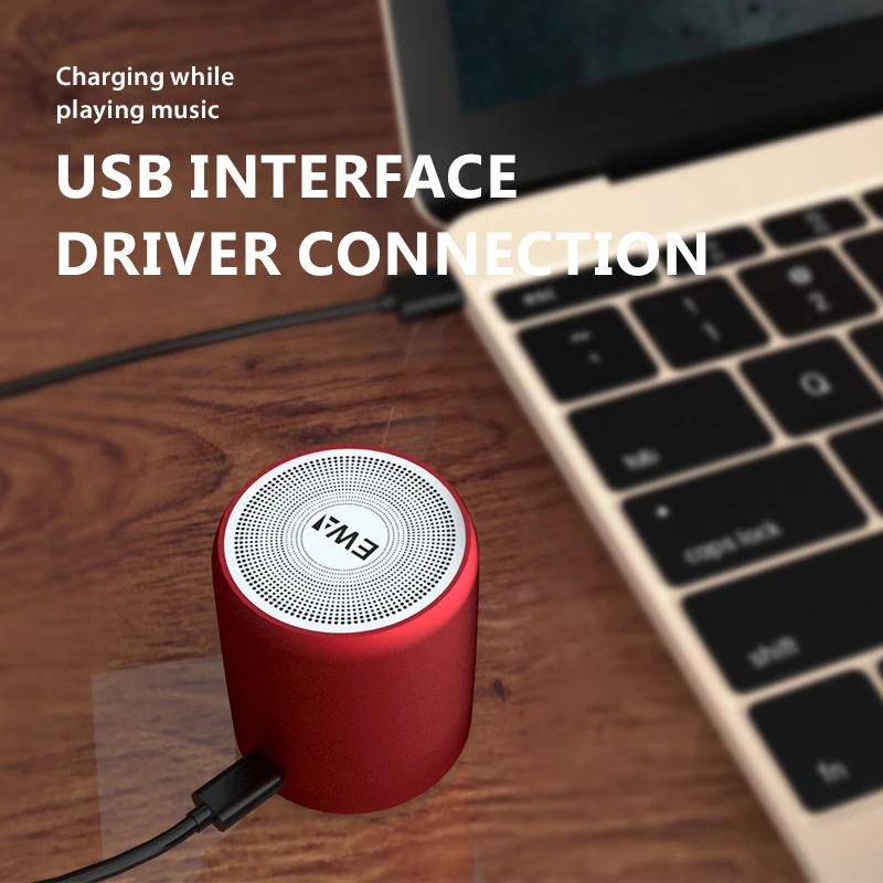 2025 حار بيع EWA A107 TWS مكبر صوت لاسلكي صغير محمول RGB LED مع مضخم صوت RGB ميكروفون الإضاءة لاستخدام الحفلات