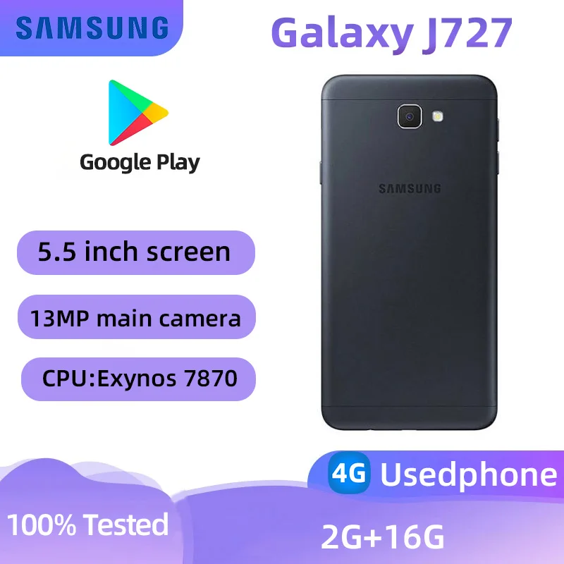 Samsung Galaxy J727 4g Smartphone Exynos 7870 16GB 5.5-inches Screen 13MP Camera Android Original Used Phone