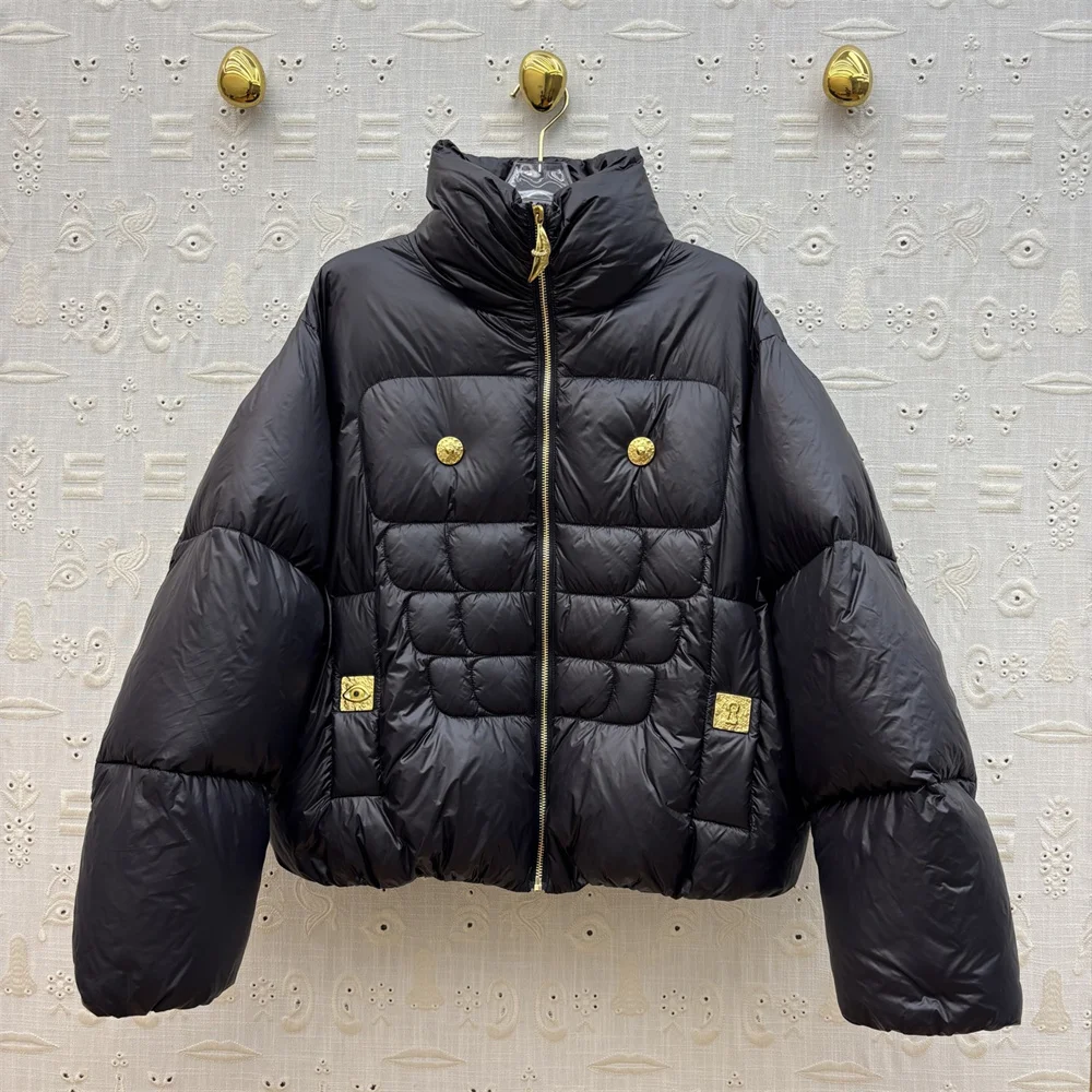 2025 الخريف/الشتاء المرأة أسفل سترة مشبك معدني سستة عالية الرقبة الدافئة سترة نسائية y2k جديد جودة عالية باركر الصدرية #5