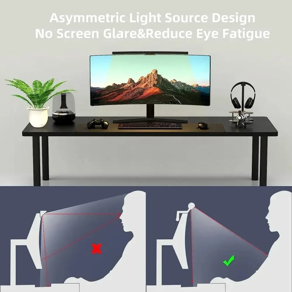 Computer Monitor Light Bar RGB Music Rhythm Screen Hanging Lights Dimming Desk Lamp Reading Gaming Table Lighting view 5