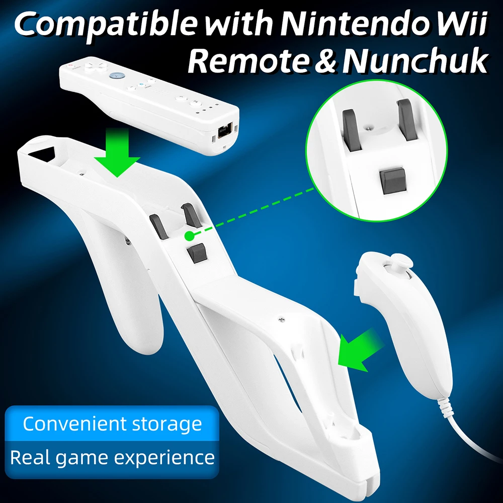OSTENT 1PC ザッパーガンアタッチメント任天堂 Wii/Wii U リモコン用