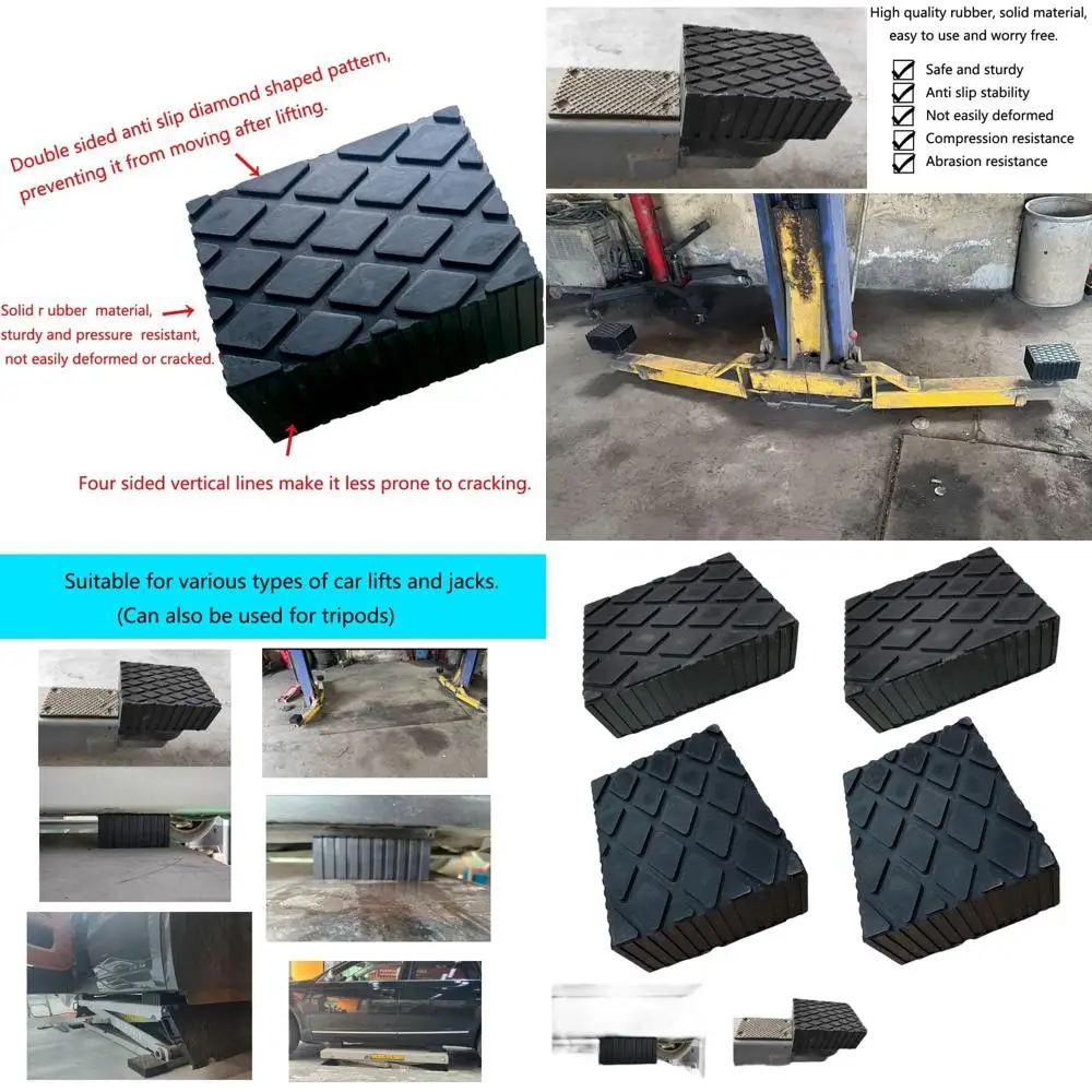 

4pcs Solid Rubber Car Lift Pads, 6-3/8 x 4-3/4 x 2 (160mm x 120mm x 50mm)