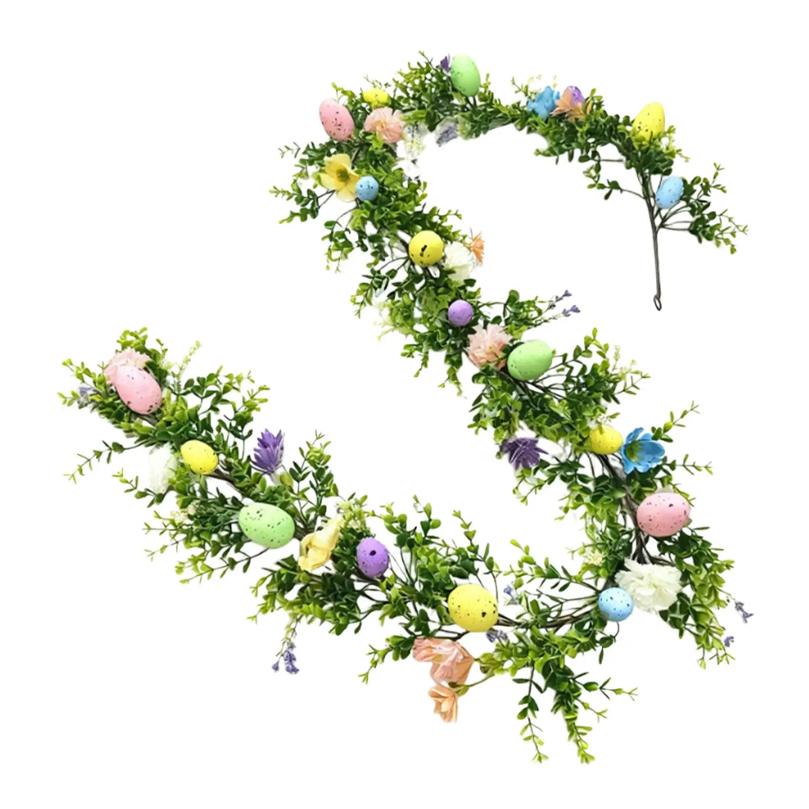 

Пасхальная гирлянда, искусственная гирлянда, многофункциональная, 180 см, пасхальное украшение, декор для каминной полки, для дома, праздничный венок для камина
