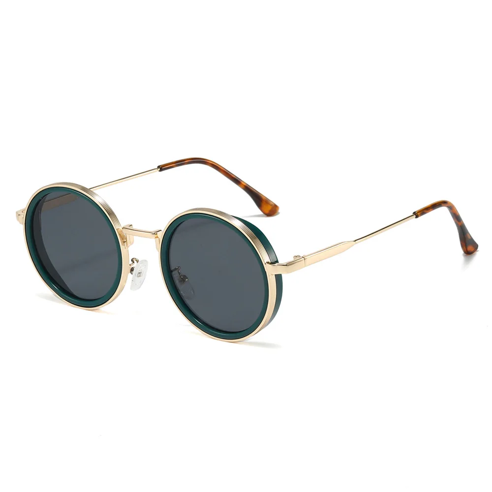 

Vintage Round Sunglasses Men Fashion Metal Multicolor Women Shades Retro Trendy Brand Luxury Design Sun Glasses UV400