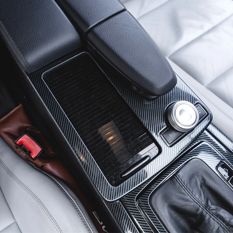 Stainless Steel Center Console Water Cup Holder Frame Decoration Cover Trim For Mercedes Benz E Class Coupe W207 C207 2009-2013