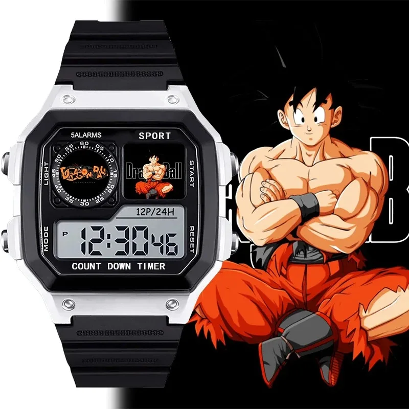 Dragon Ball Son Goku Cartoon Son Gohan LED Digital Watch Multifunction Men Women Sport Electronic Watches Children Birthday Gift