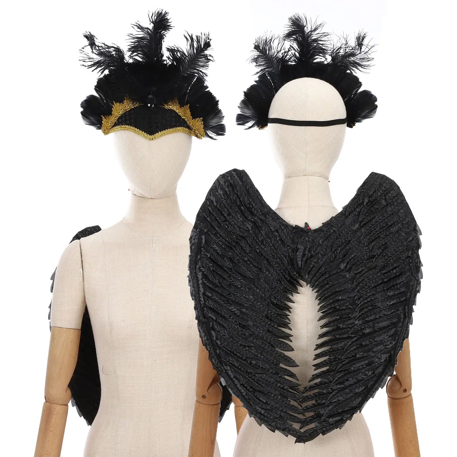 

Kid Adult Angel Wings Devil Feather Wings Headwear Halloween Costume Angel Cosplay Wings Birthday Party Masquerade Photography