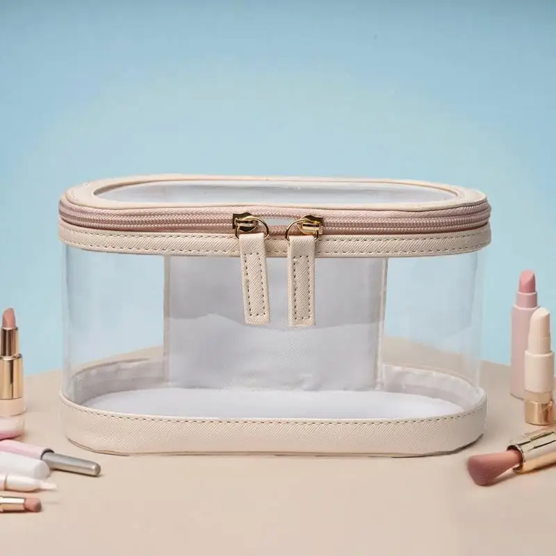 Modische Transparente Mutter-Tochter Kosmetiktasche mit Großer Kapazität, Tragbare Multifunktionale Internet-Trendige Toilettenartikel-Aufbewahrung – Detail 3
