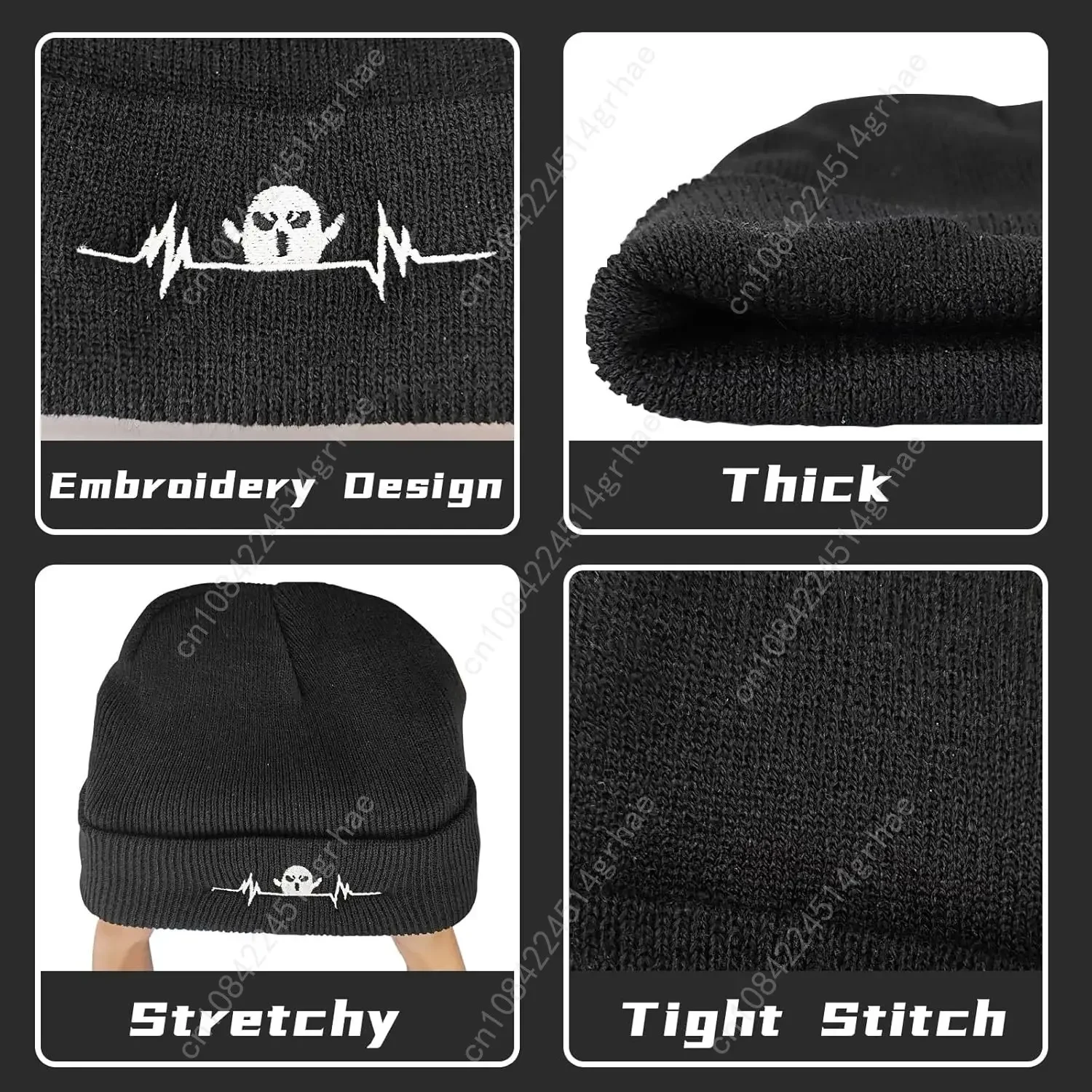 قبعة شتوية مطرزة للنساء والرجال، قبعات صغيرة لطيفة، قبعة شتوية متماسكة لإكسسوارات الشتاء #3