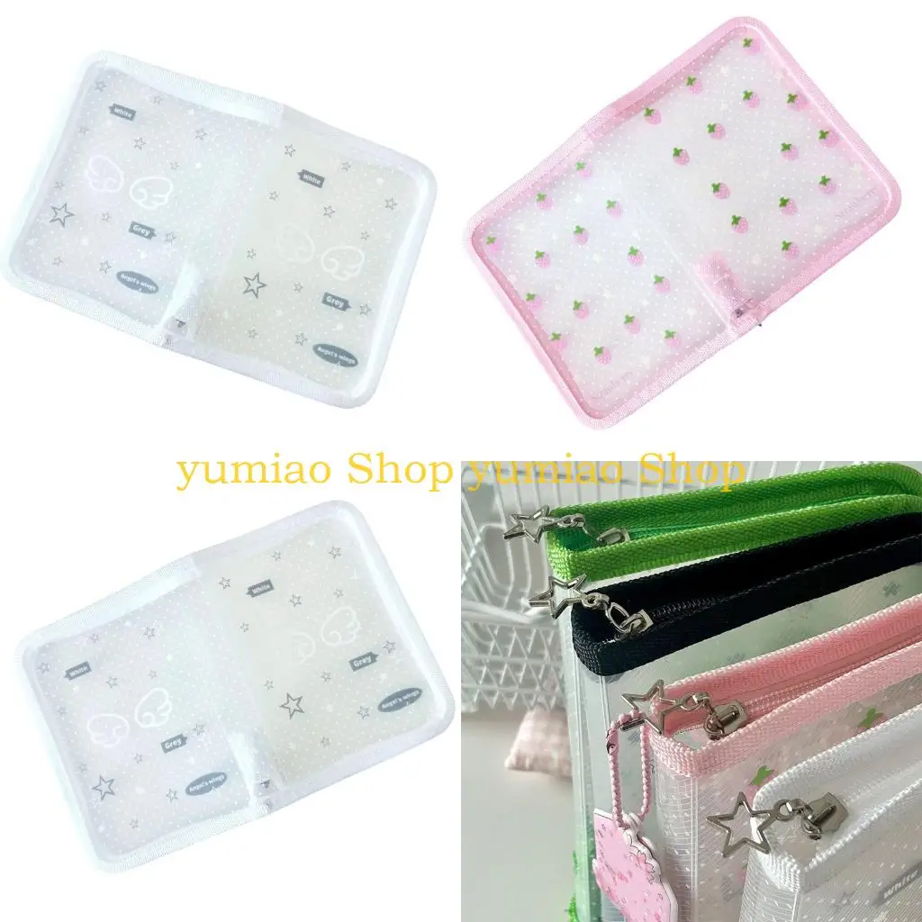 587B Small Clear Receipt Case 16X12cm Waterproof Portable Document Pouches File Organiser Bag For School Office Supplies