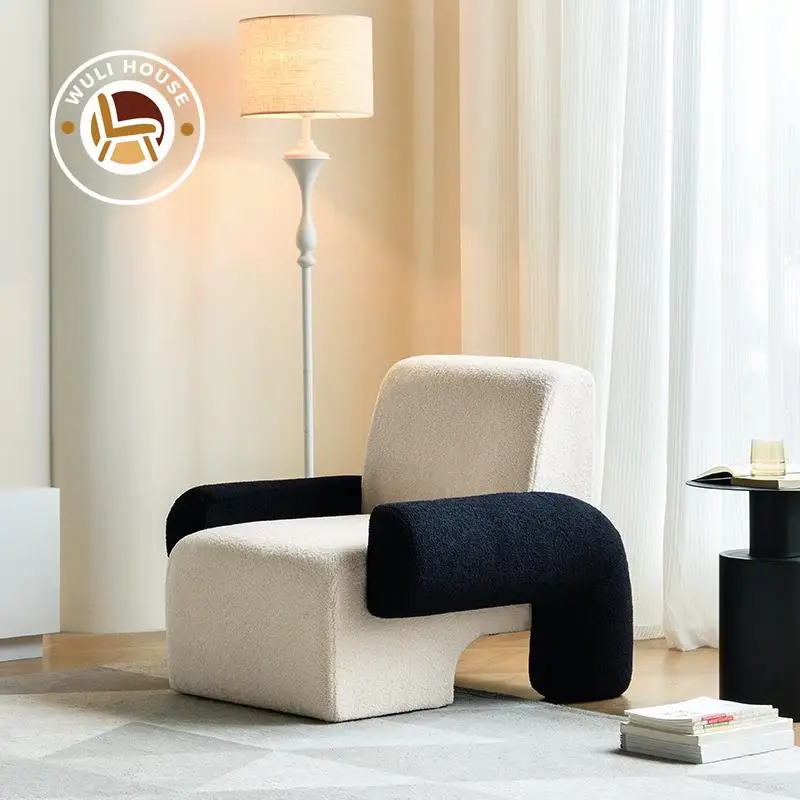 Wuli Haus nordischen Luxus Einzels ofa kleine Einheit Designer kreative Wohnzimmer Balkon faul Internet rot Lamm Fleece Sofa Stuhl