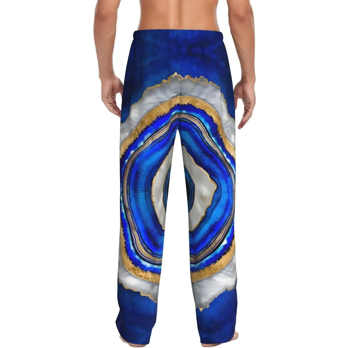 مخصص نزار عين الشر بنطلون بيجاما ملابس خاصة الرجال حزام مطاط رمز تميمة صالة النوم قيعان مع جيوب