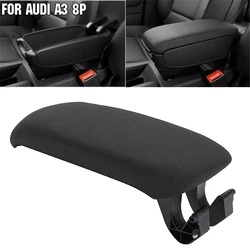 Car Armrest Latch Cover Soft Cloth Center Console Armrest Lid Cover Cap For Audi A3 8P Car Interior Replacement Accessories