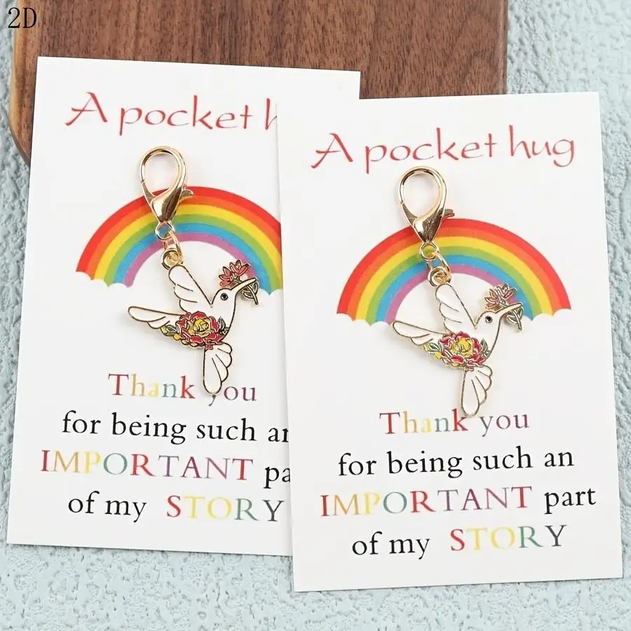 1/5/10/20/50/100pcs /s 2D Dove Keychain, Charming Keychain Accessory, Daily Wear Accessory, Perfect Gift for Birthdays, Weddings
