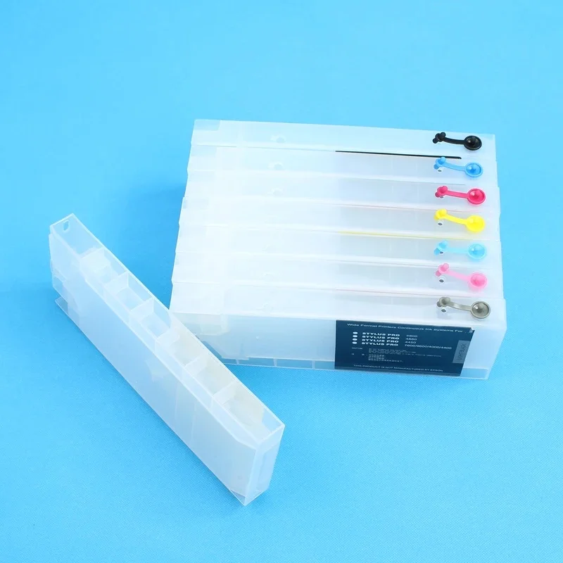 300ml Ink cartridges For Epson Stylus Pro7600 9600 4880 4800 4000 4400 4450  Refillable Ink Cartridges with Chips