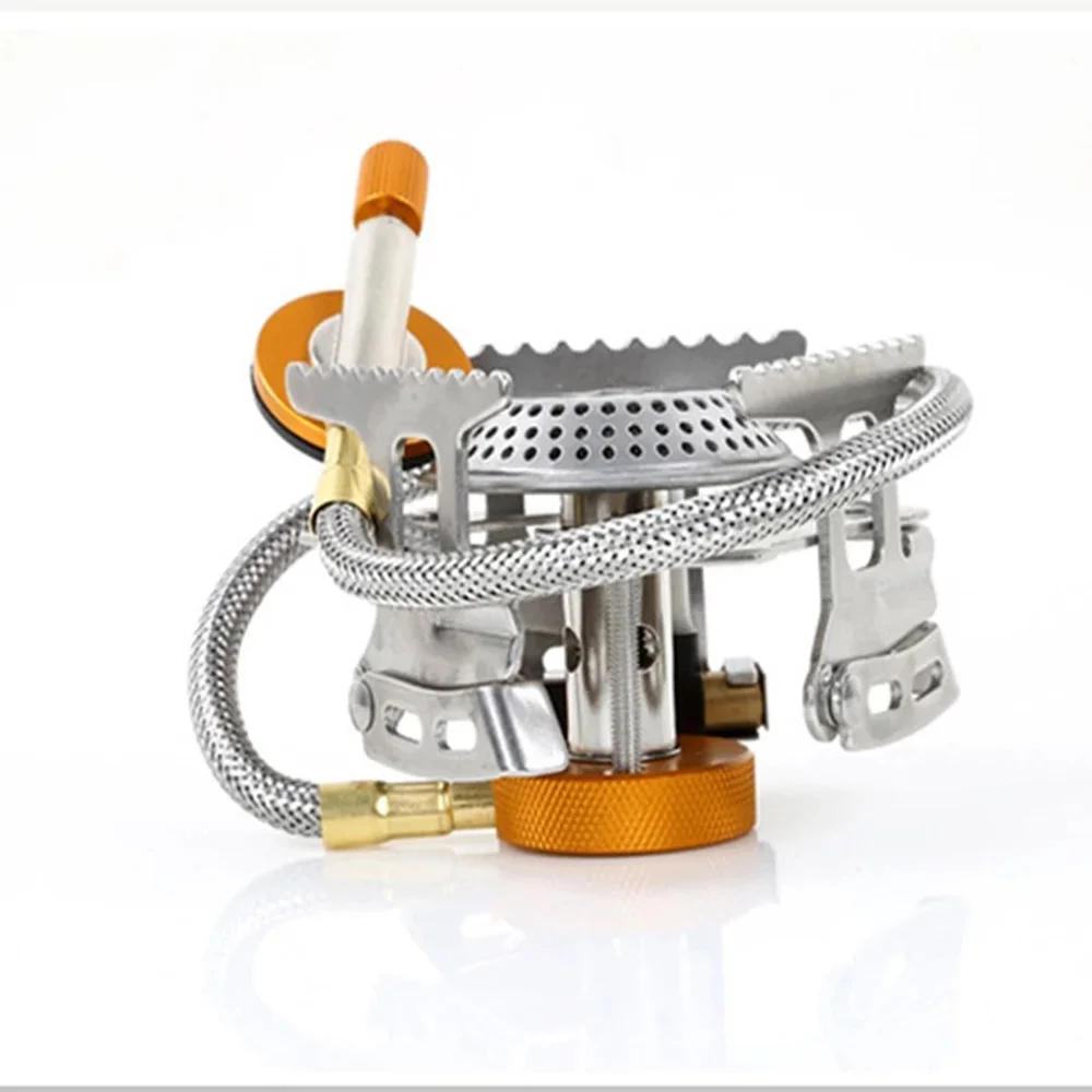 

Foldable Camping Gas Stove - Split-Type Outdoor Burner with Strong Fire for Backpacking Hiking Picnic Cooking Supplies