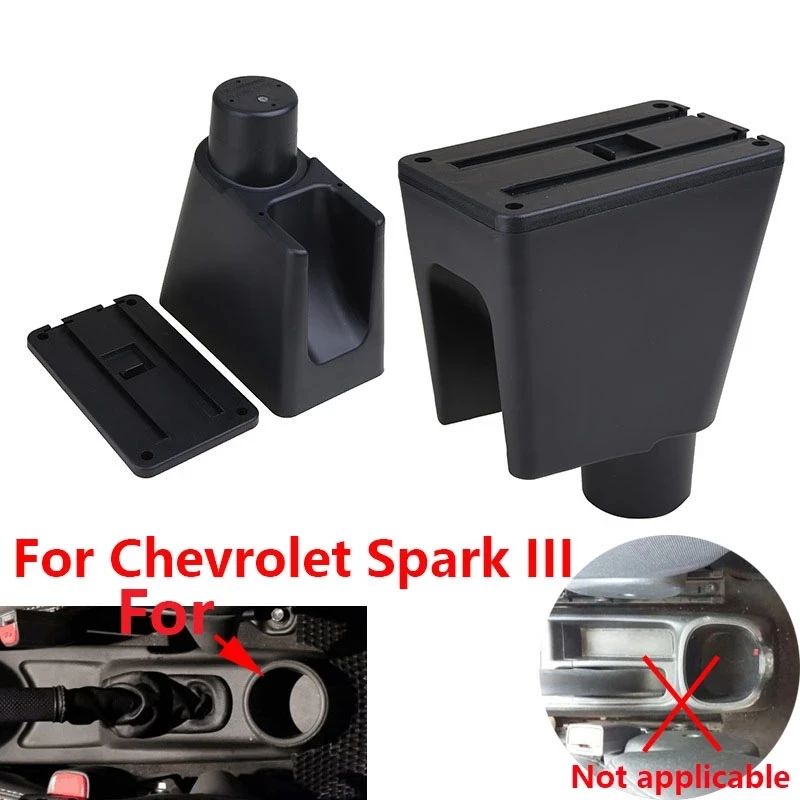 For Chevrolet Spark Armrest Box For Chevrolet Spark III Aveo T200 Car Armrest Storage Box Car Interior Parts Accessories