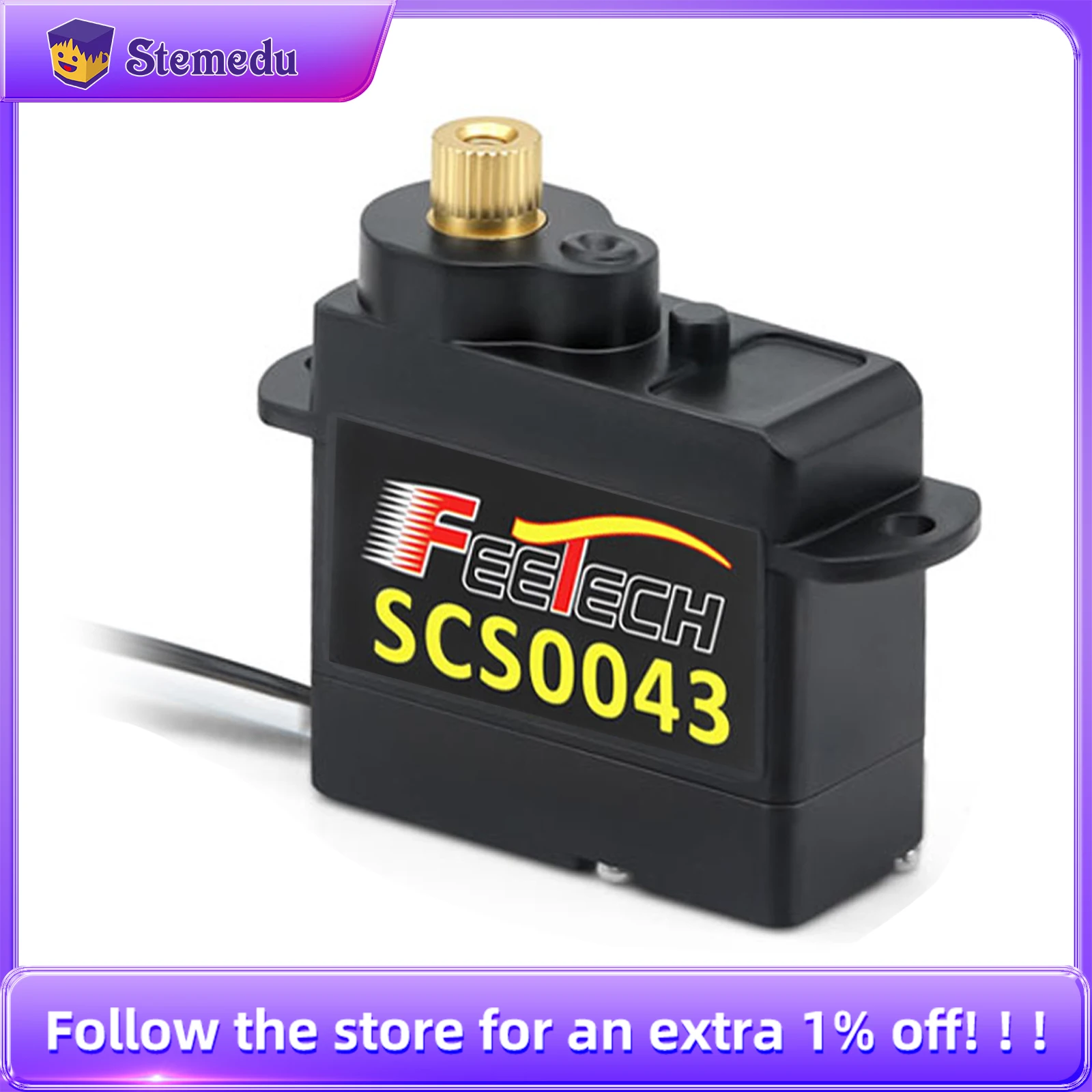 Feetech SCS0043 6V 4.3g TTL Metal Gear Serial Port Micro Coreless Motor Servo 2.2kg.cm for RC Helicopter/Robot/STEAM Education