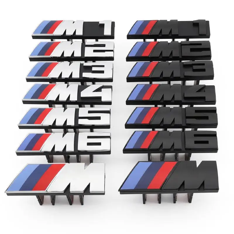 3D ABS Logo M1 M2 M3 M4 M5 M6 M7 M8 Emblem Car Front Grill Badge For BMW F20 G30 F87 G87 E36 E46 E90 F10 E60 E39 F06 Accessories