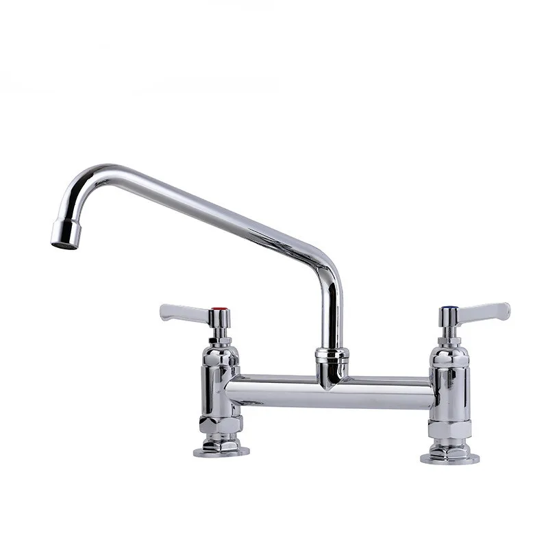 

Kitchen Sink Tap Rotation Total Brass Lead Free Pressure Boost Double Lever Kitchen Sink Tap Mixer Chrome