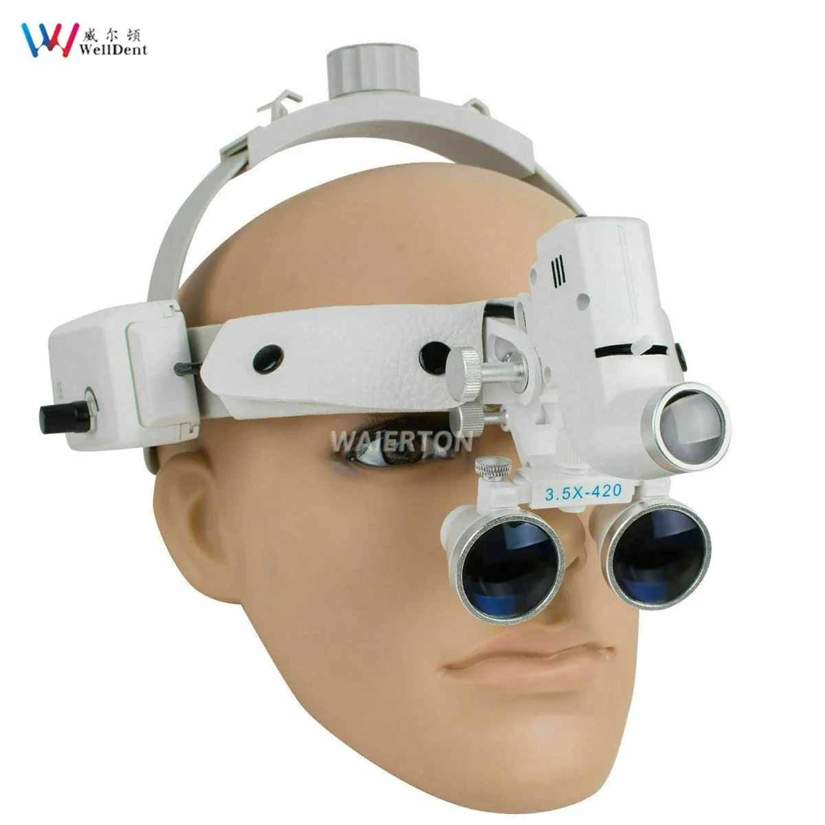 

5W LED Dental Head Light Surgical Headband 2.5X 3.5X Loupes Binocular Loupes Brightness Spot Ajustable Headlamp Lab Dentistry