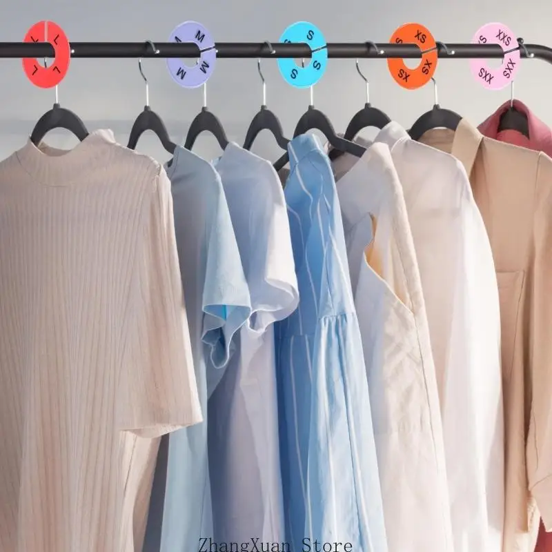Kleiderständer-Größenteiler, 40-teiliges Schranksortierset mit geteilter Kunststoffform, XXS- bis XXXL-Etiketten und – Detail 4